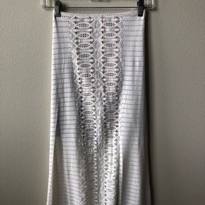 Nightcap long white Spiral Lace skirt